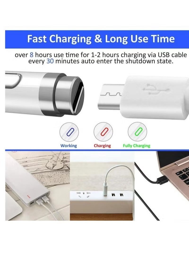 ELTRAZONE Active Stylus Digital Pen For All iPhones iPad Android Tablets And Phones White - Image 2