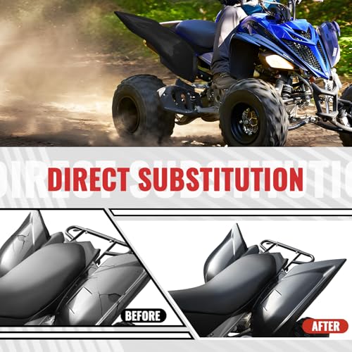 LUXEMOTO Rear Fender Flares for Raptor 700, Black Rear Fender Flare Mud Guards Mud Flaps Fender Flaps Protector Kit for Yamaha Raptor YFM 700 700R 2013-2025 Accessories - Image 5