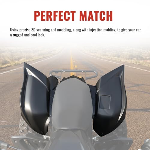 LUXEMOTO Rear Fender Flares for Raptor 700, Black Rear Fender Flare Mud Guards Mud Flaps Fender Flaps Protector Kit for Yamaha Raptor YFM 700 700R 2013-2025 Accessories - Image 3