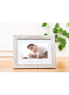 pearhead Pearhead Daddy and Me Baby Picture Frame, Gender-Neutral Dad and Baby Picture Frame, Baby Girl or Baby Boy Nursery Décor, 4" x 6" Photo Insert, Wood  - Image 2