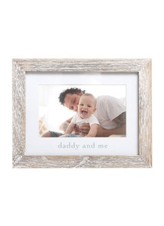 pearhead Pearhead Daddy and Me Baby Picture Frame, Gender-Neutral Dad and Baby Picture Frame, Baby Girl or Baby Boy Nursery Décor, 4" x 6" Photo Insert, Wood  - Image 1