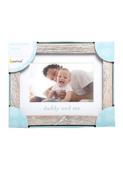 pearhead Pearhead Daddy and Me Baby Picture Frame, Gender-Neutral Dad and Baby Picture Frame, Baby Girl or Baby Boy Nursery Décor, 4" x 6" Photo Insert, Wood  - Image 3