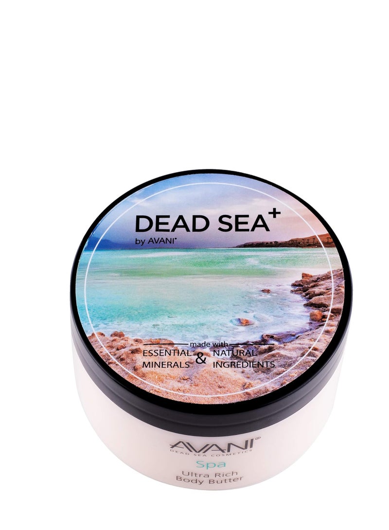 AVANI Avani Ultra Rich Body Butter - Dead Sea Salt, Aloe Vera, Vitamin E, Shea, Jojoba, Sunflower, Olive Essential Oil - Natural Butter for All Skin Types - Milk/Honey Fragrance - Image 1