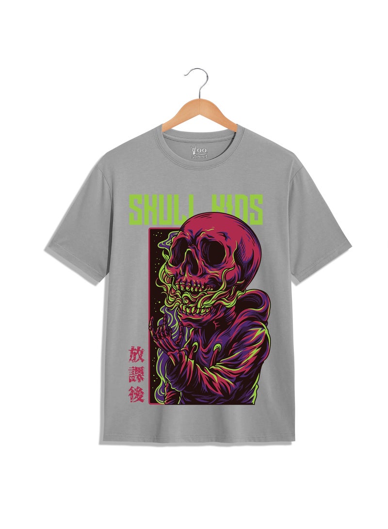 SHOP NEW ARRIVALS SKULL KIDS VECTOR DESIGN T-SHIRT Motivational Quote Graphic Tee for Men Women Inspirational Success Mindset Gift Unisex Comfortable Cotton - Image 1
