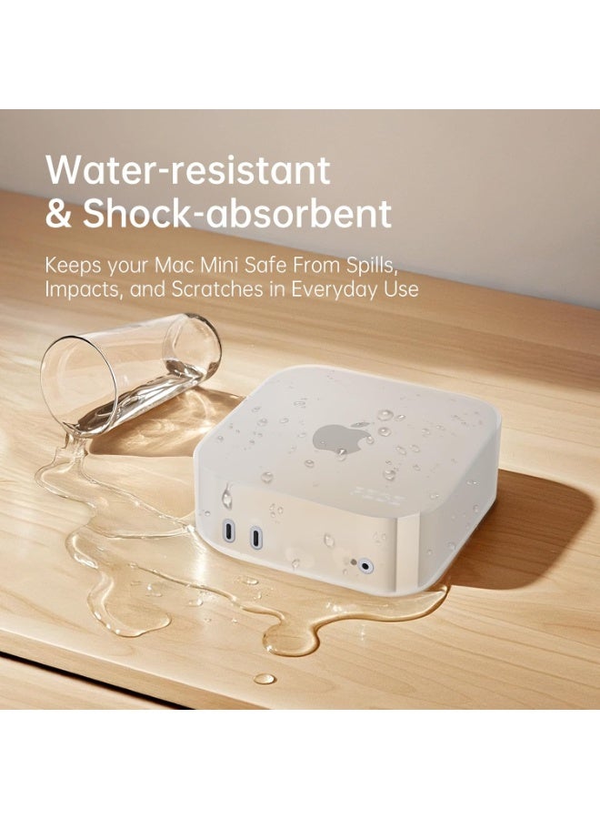 PZOZ Silicone Protective Case for Apple 2024 Mac Mini M4 Pro,Soft Protective Cover Anti-Scratch Waterproof Shockproof Dustproof Shell Compatible with Mac Mini M4 Pro Accessories - Image 4