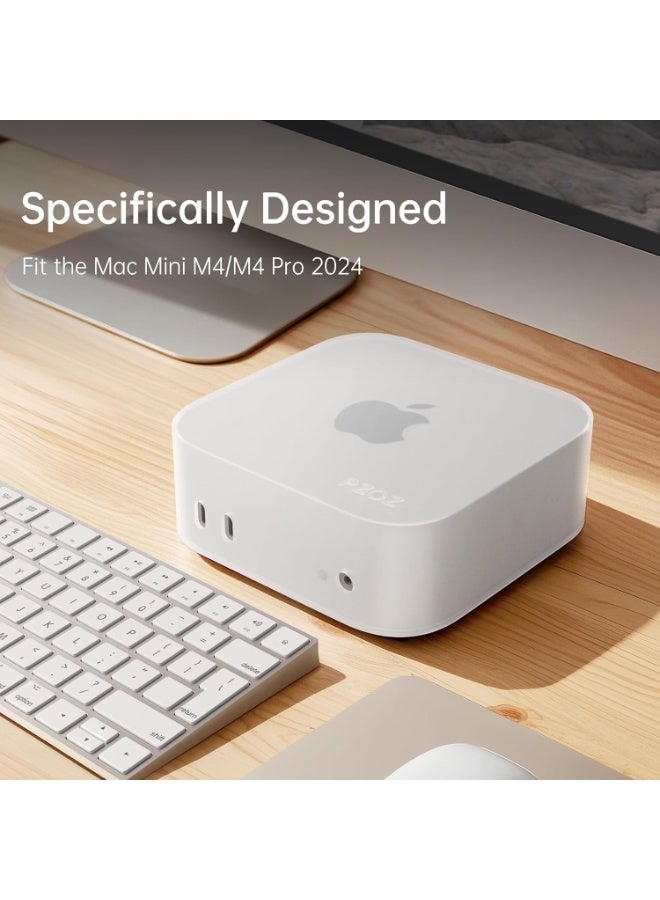 PZOZ Silicone Protective Case for Apple 2024 Mac Mini M4 Pro,Soft Protective Cover Anti-Scratch Waterproof Shockproof Dustproof Shell Compatible with Mac Mini M4 Pro Accessories - Image 3