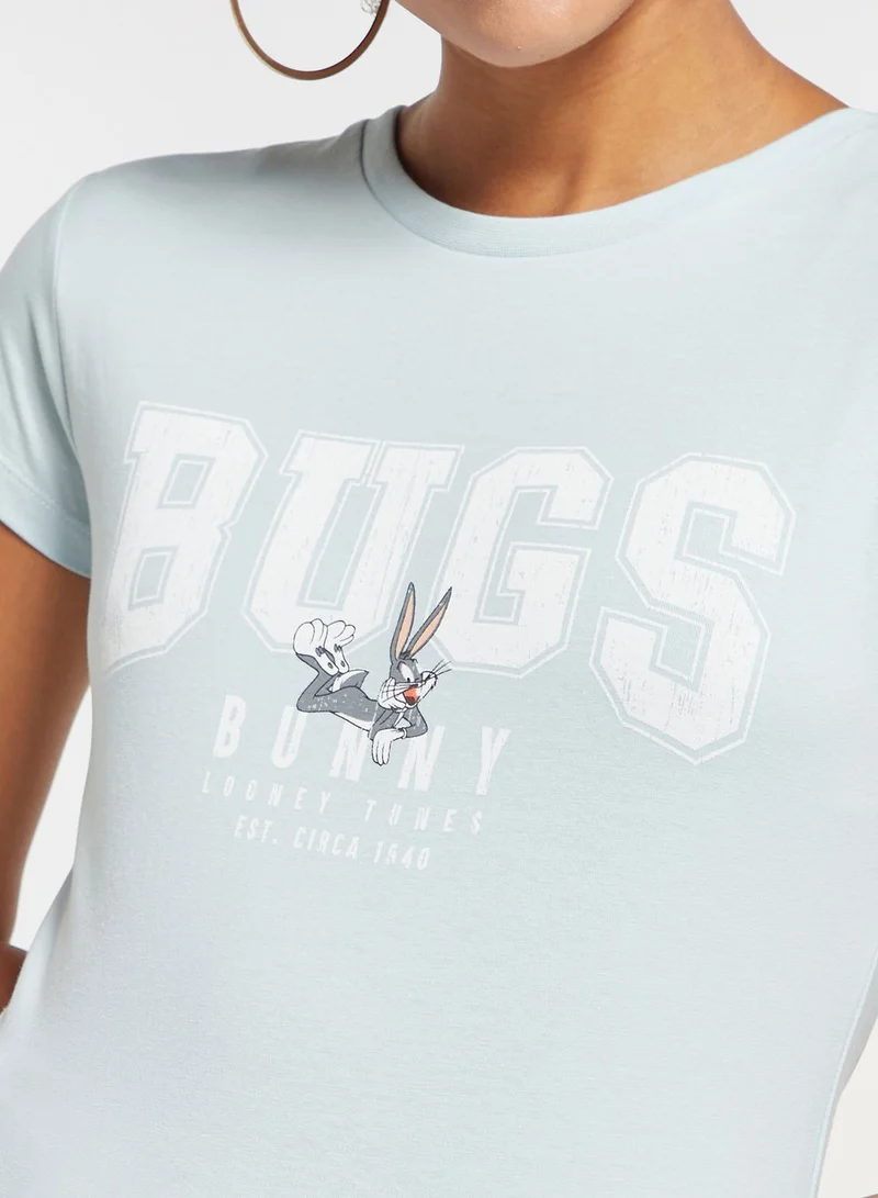 اس بي كاركترز Crew Neck Bugs Bunny T-Shirt