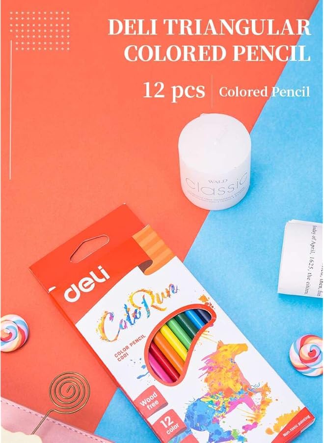 Deli Ec00100 Colored Pencil Clean And Flat Edge After Cutting For Safe Use - Image 4