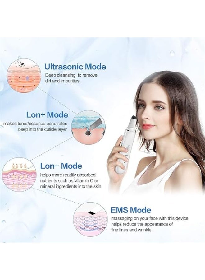Ultrasound Skin Scrubber – Portable Device for Blackhead Removal and Wrinkle Reduction – Waterproof USB Rechargeable Facial Massager for Men and Women - Image 3