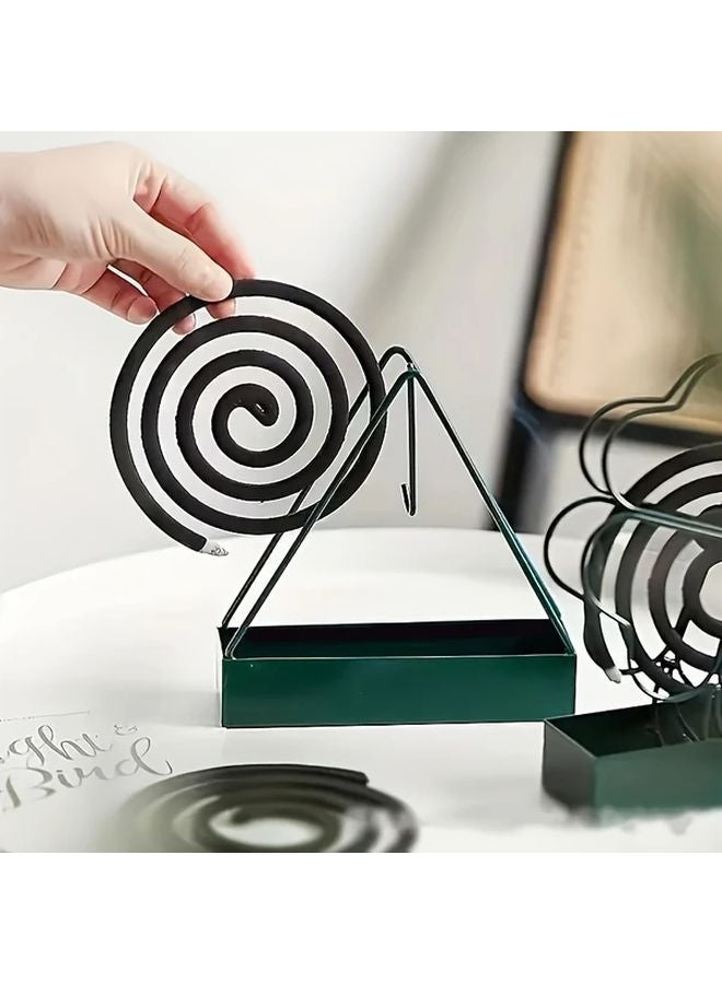 حامل البخور المعدني الأسود المقاوم للحريق مع منفضة سجائر للاستخدام الداخلي والخارجي - Image 5