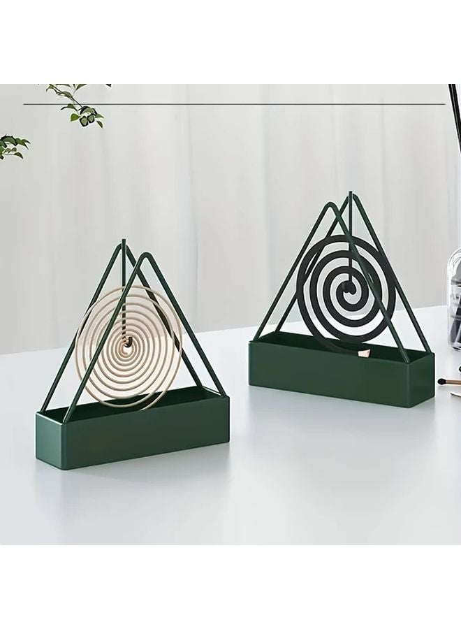 حامل البخور المعدني الأسود المقاوم للحريق مع منفضة سجائر للاستخدام الداخلي والخارجي - Image 3