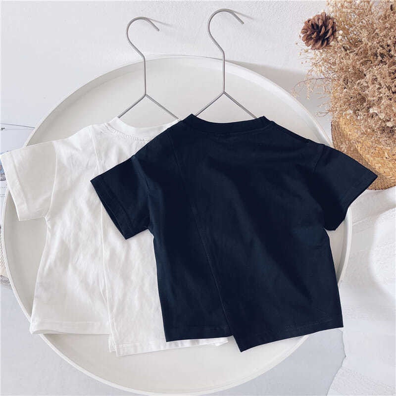 Boys' Short-Sleeved T-Shirt, Pure Cotton Summer Wear For Young Children, Korean Style, Stylish Children'S Clothing, Irregular Children'S Top T - Image 5