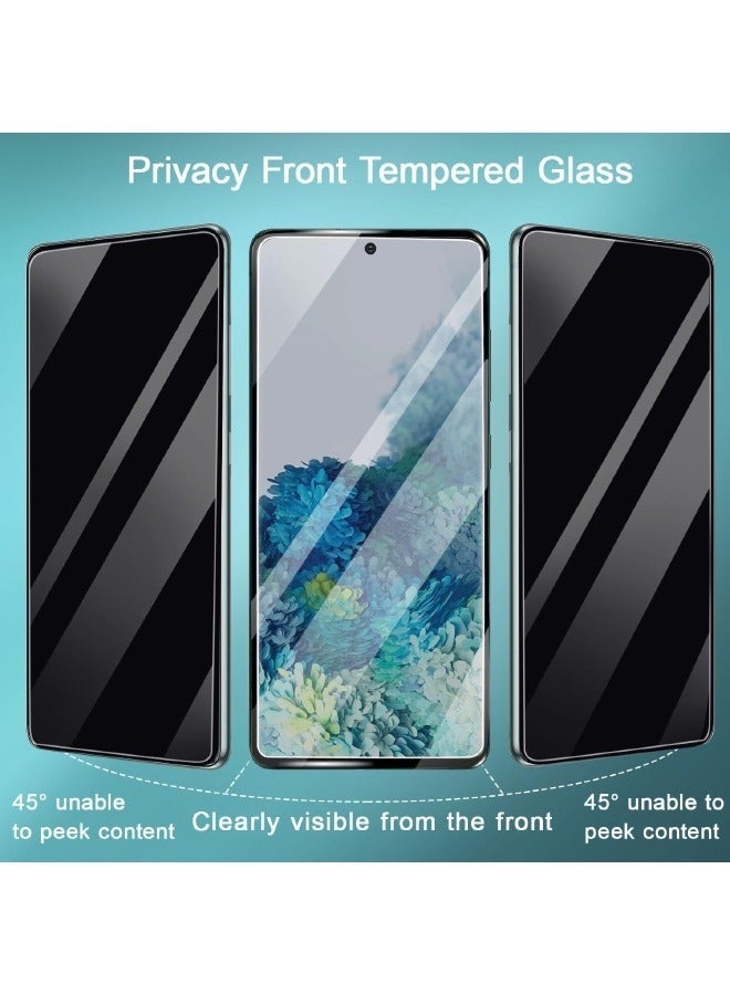 مستقبل نوفا واقي شاشة للخصوصية Samsung Galaxy A55 مع واقي عدسة الكاميرا، ودعم فتح بصمة الإصبع، حساس للمس، واقي شاشة مضاد للخدش بقوة 9H خالٍ من الفقاعات لهاتف Samsung A55 5G (2+2 حزمة) - Image 4