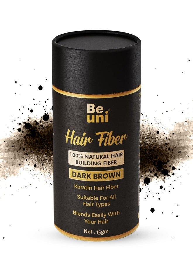 Beuni Hair Fibers for Thickening Undetectable & Natural - Completely Conceals Hair Loss in 15 Sec -Thickener & Topper for Fine for Women & Men Hair Fibre Dark Brown-15gm - Image 2