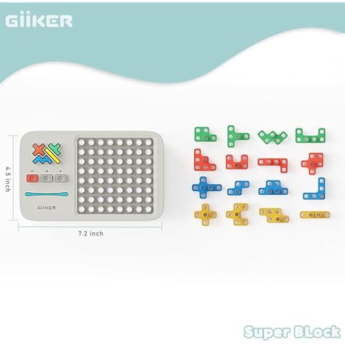 SUPER BLOCKS PATTERN MATCHING PUZZLE GAMES,OVER 1000+ CHALLENGES BRAIN TEASER STEM TOYS FOR KIDS & TEENS TRAVEL TOY, FAMILY DAY BRAIN GAME TOY, SUITABLE FOR HOLIDAY&BIRTHDAY GIFTS - Image 5