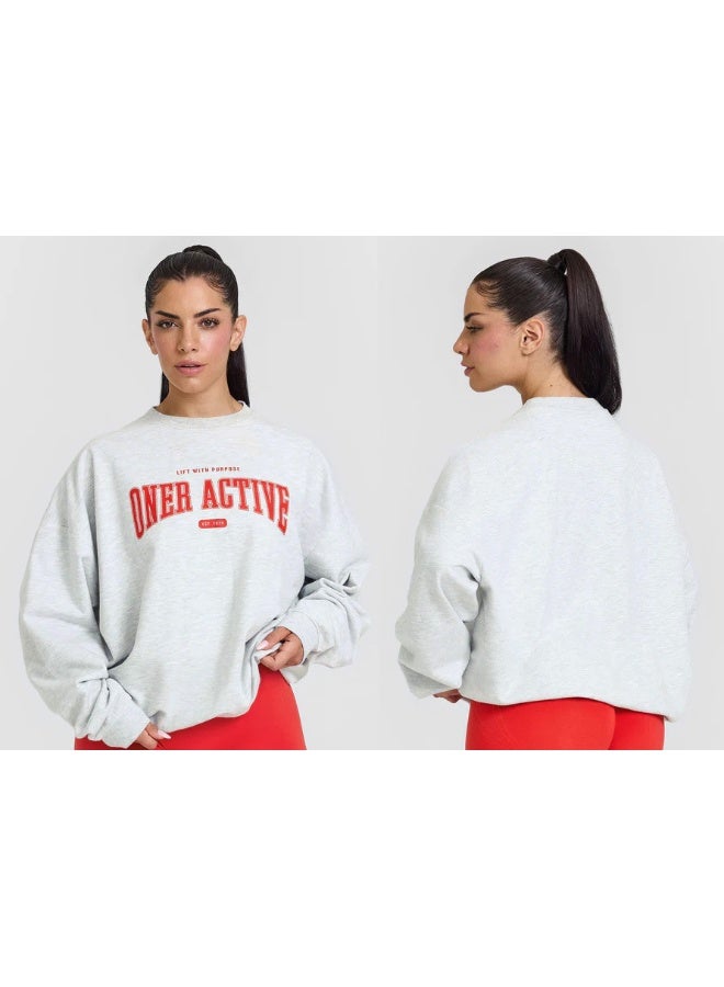 Oner Fleece-Lined Oversized Crewneck Sweatshirt - Fashionable, Minimalist and Versatile