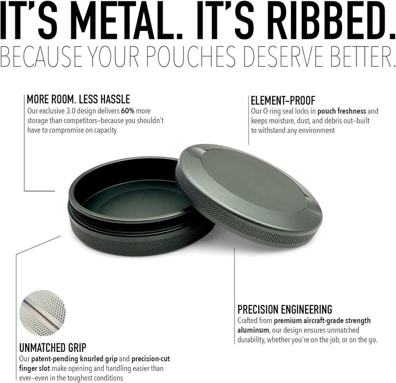 Syn Tin 3.0 | Metal Can | Metal Container | Pouch Container | Small Storage Tin | EDC (Gunmetal Gray) - Image 2