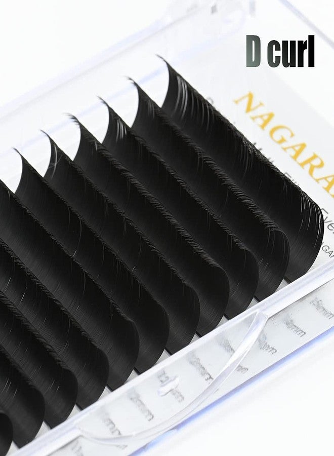 NAGARAKU Ellipse Eyelash Extensions Flat Split Tips Individual Lash 0.15mm D curl 13mm Matte Black Classic Lash Supplies (13mm, 0.15 D -ellipse-black) - Image 2