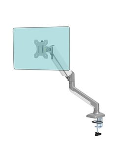 erorex Single Monitor Arm Fits up to 32 inches Swivel and Height Adjustable Gas Spring Computer Monitor Stand 4.4-19.8lbs C-Clamp VESA 75mm 100mm Silvery Gray-Single Arm  - Image 1