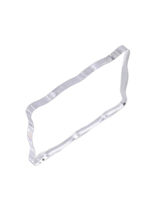 Thoraya - Acrylic Stamp Block Acrylic Handle Curved DIY Stamp Craft Rubber Stamp Transparent StampTL008 - Image 1