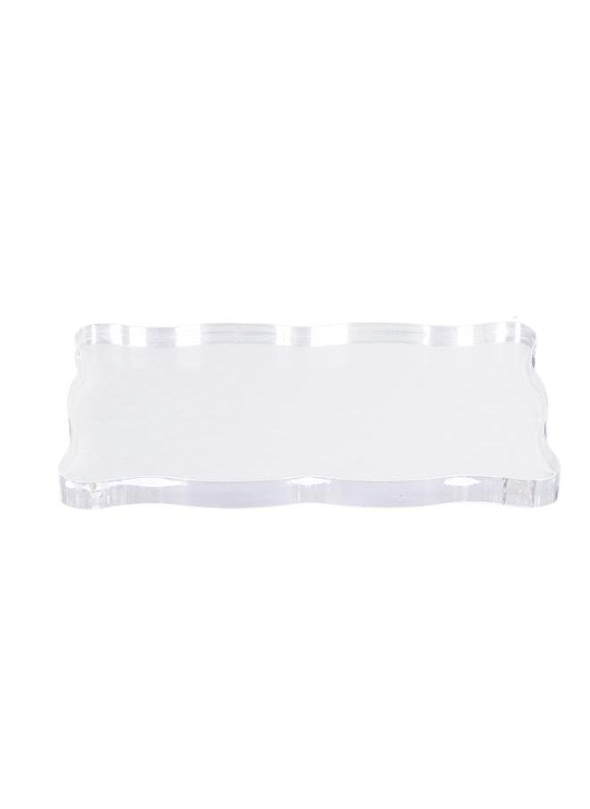 Thoraya - Acrylic Stamp Block Acrylic Handle Curved DIY Stamp Craft Rubber Stamp Transparent StampTL008 - Image 1