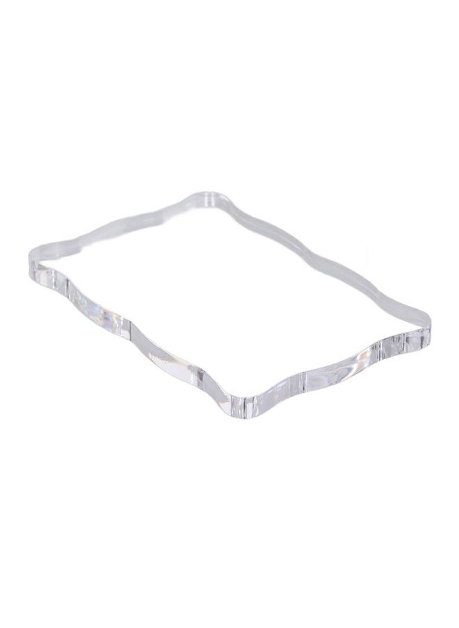 Thoraya - Acrylic Stamp Block Acrylic Handle Curved DIY Stamp Craft Rubber Stamp Transparent StampTL008 - Image 1