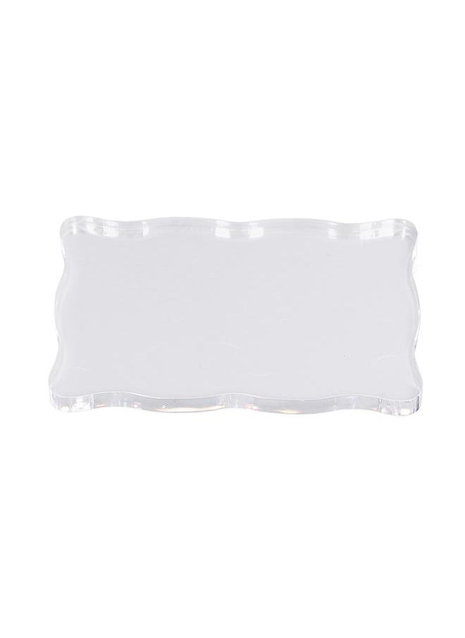 Thoraya - Acrylic Stamp Block Acrylic Handle Curved DIY Stamp Craft Rubber Stamp Transparent StampTL008 - Image 1