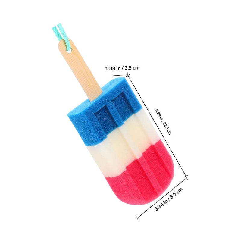 High Density Ice Cream Bath Sponges 2-Pack Exfoliating Body Scrubber Loofah Gentle Cleansing - Image 3