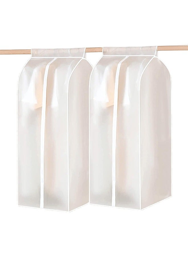 2PCS Clothes Rail Cover, Clothing dust cover Clear Showerproof with Zipper, Hanging Coat Protector Bags for Open Closet, Prevent Insects and Dust From Staining Clothes(60x 50x 110cm)  - Image 1