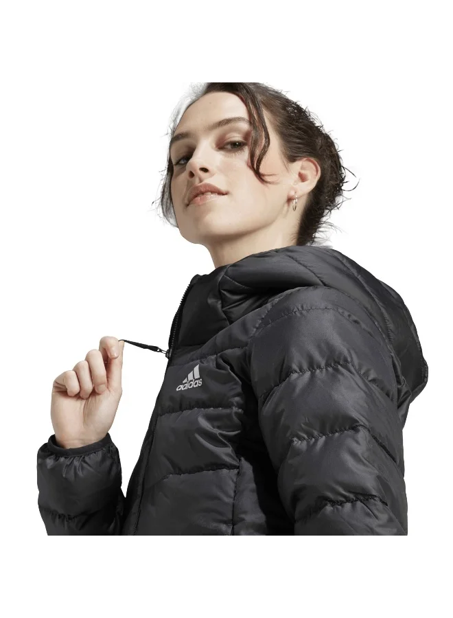Adidas W Ess L D Ho J Black Outdoor Jackets 2XS