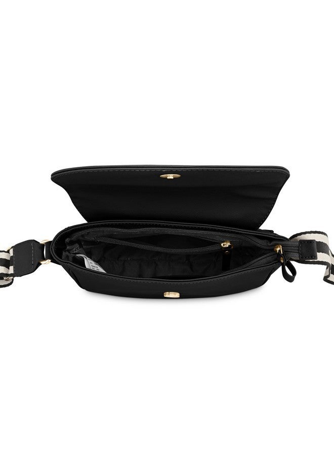 fastrack حقيبة سلاينغ يومية مزخرفة من فاستراك للنساء والفتيات والسيدات | حقيبة يد للسيدات | مع حزام سلاينغ عريض باللون الأسود - Image 5