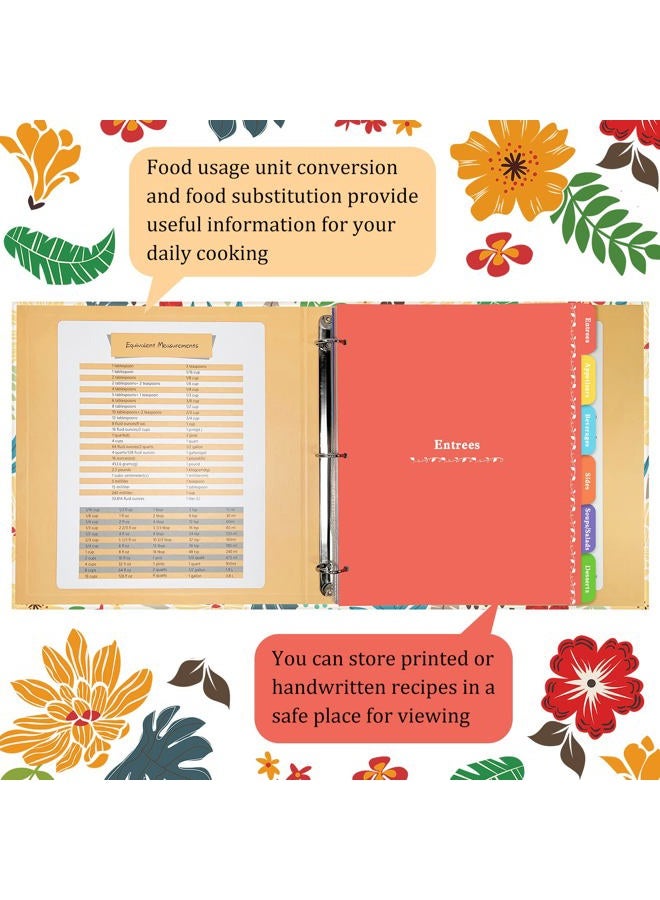 SUPMIND Recipe Binder 8.5" x 11" 3 Ring Full Page-Make Your Own Cookbook Binder with Plastic Page Protectors, Color Printing Paper and Full Page Dividers for Family Recipes. - Image 4