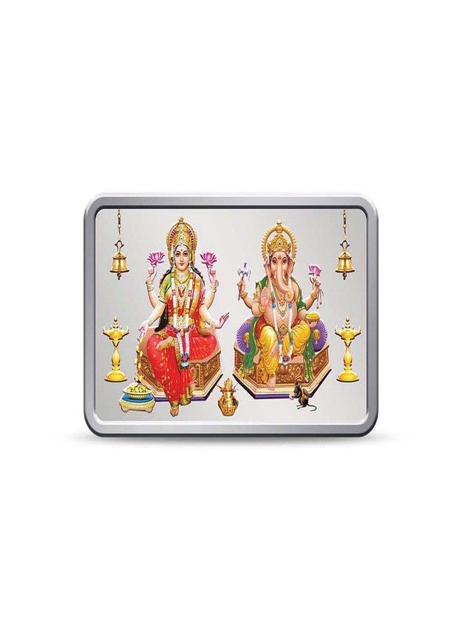 Kundan 20g (999.9) Lakshmi Ganesh Silver Colour Bar - Image 1