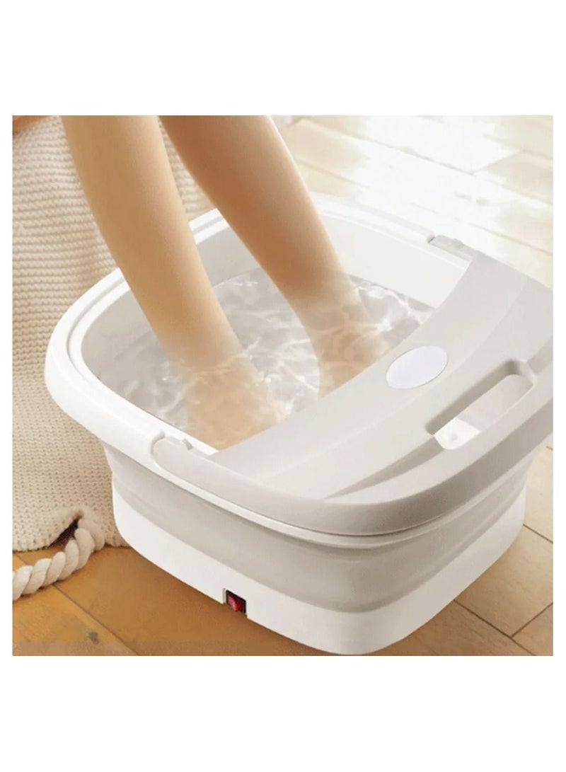 Collapsible Foot Soaking Bath Basin with Massage Roller, Large Size for Soaking Feet, Pedicure and Massager Tub for Home Relax Foot Spa Treatment Foldable Foot Bath Tub