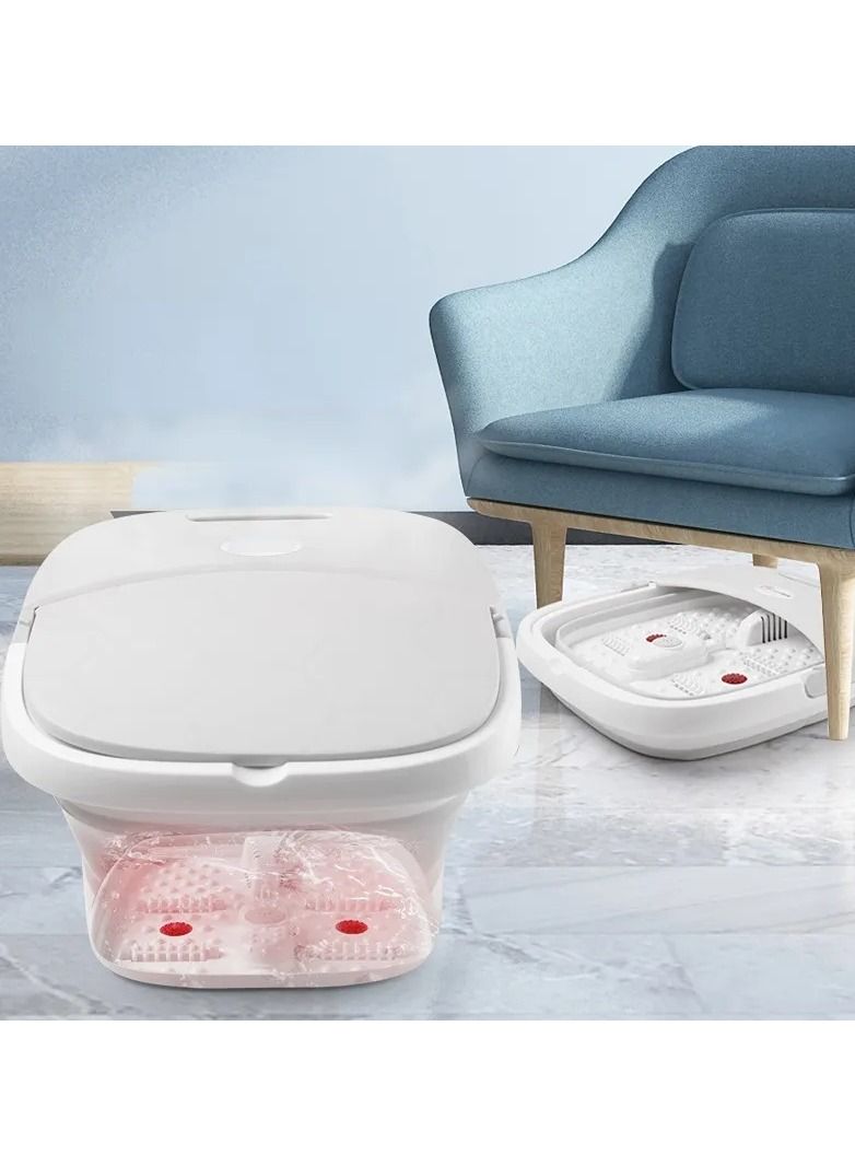 Collapsible Foot Soaking Bath Basin with Massage Roller, Large Size for Soaking Feet, Pedicure and Massager Tub for Home Relax Foot Spa Treatment Foldable Foot Bath Tub