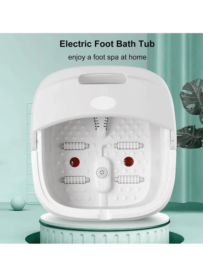 Collapsible Foot Soaking Bath Basin with Massage Roller, Large Size for Soaking Feet, Pedicure and Massager Tub for Home Relax Foot Spa Treatment Foldable Foot Bath Tub