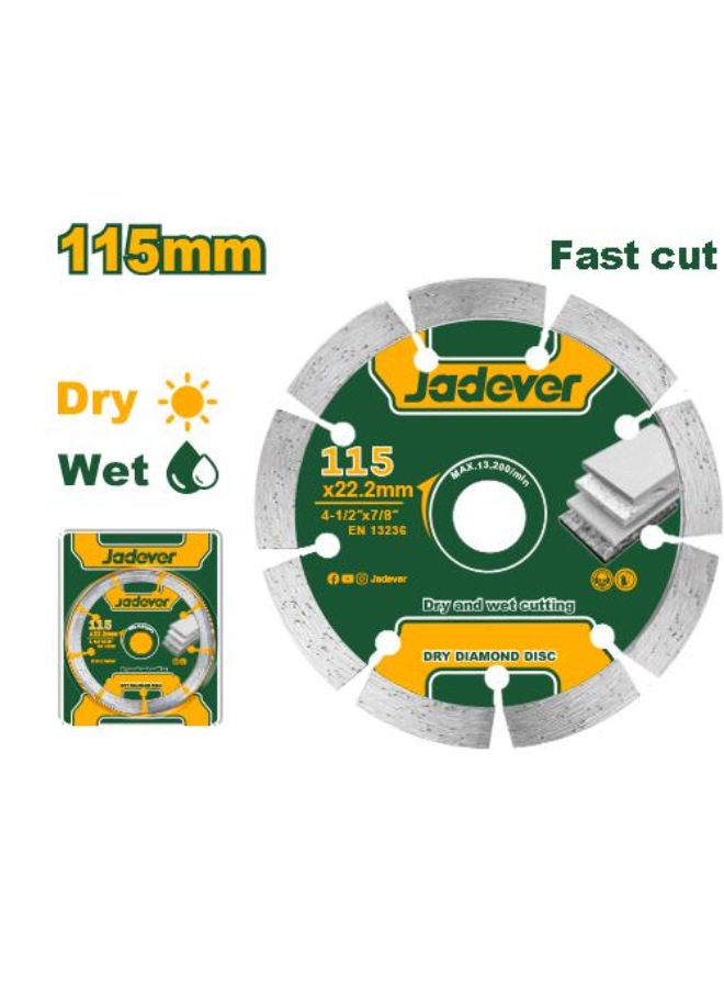 Jadever Dry Diamond Disc 4.5Inch Jddc1K02