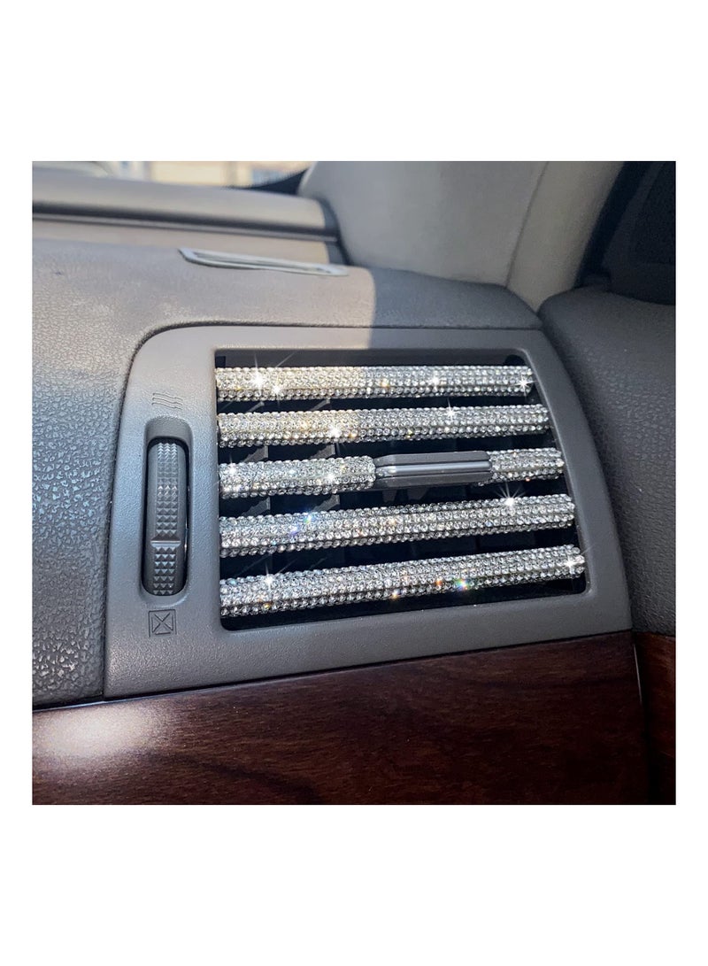 Car Vent Outlet Trim Bling, Air Conditioner Accessories for All Straight Air Vent Outlet, for Women (10 Pieces) - Image 2