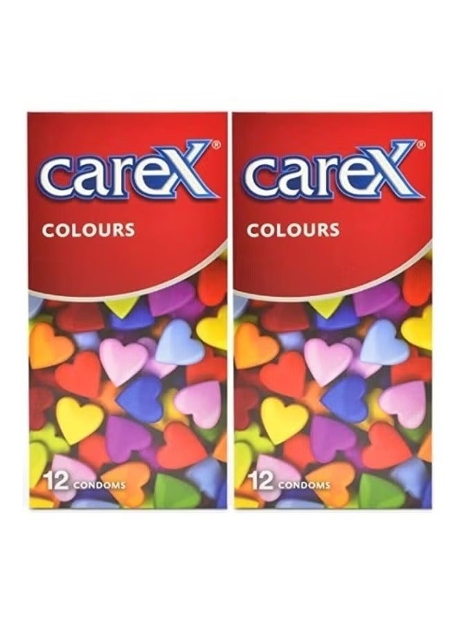 careX Colours Condoms Pack Of 2 (Combo)