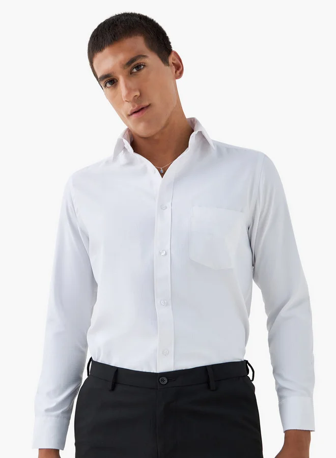 Splash FAV Set of 2 - Regular Fit Textured Shirt with Long Sleeves