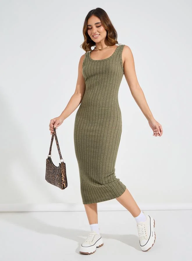 Take Two Ribbed Tank Midi Dress