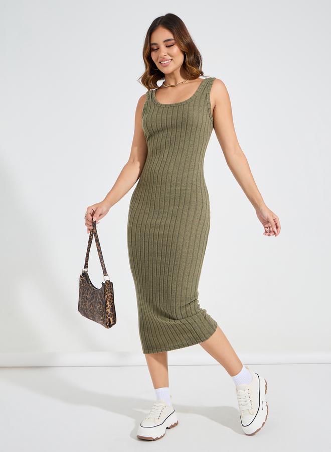 Take Two Ribbed Tank Midi Dress  - Image 4