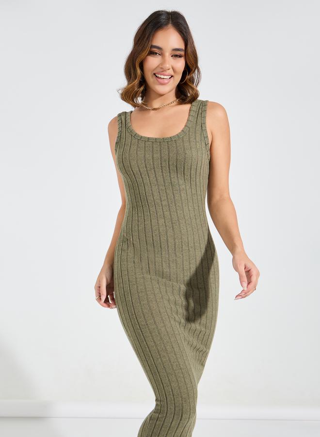 Take Two Ribbed Tank Midi Dress  - Image 2