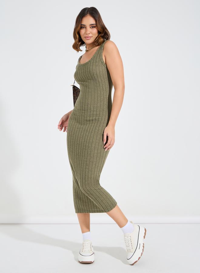 Take Two Ribbed Tank Midi Dress  - Image 5
