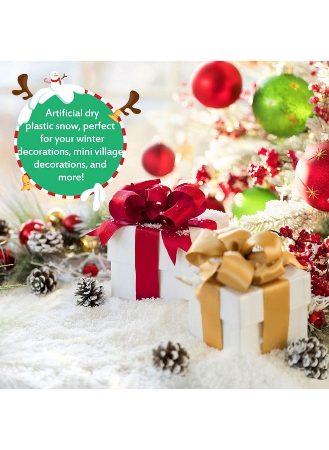 Hatisan hatisan 3 PCS Fake Snow Decoration, Fluffy Snow Blanket, Artificial Snow, Flocking Powder for Christmas Village Accessories Christmas Decorations Winter Decor  - Image 3