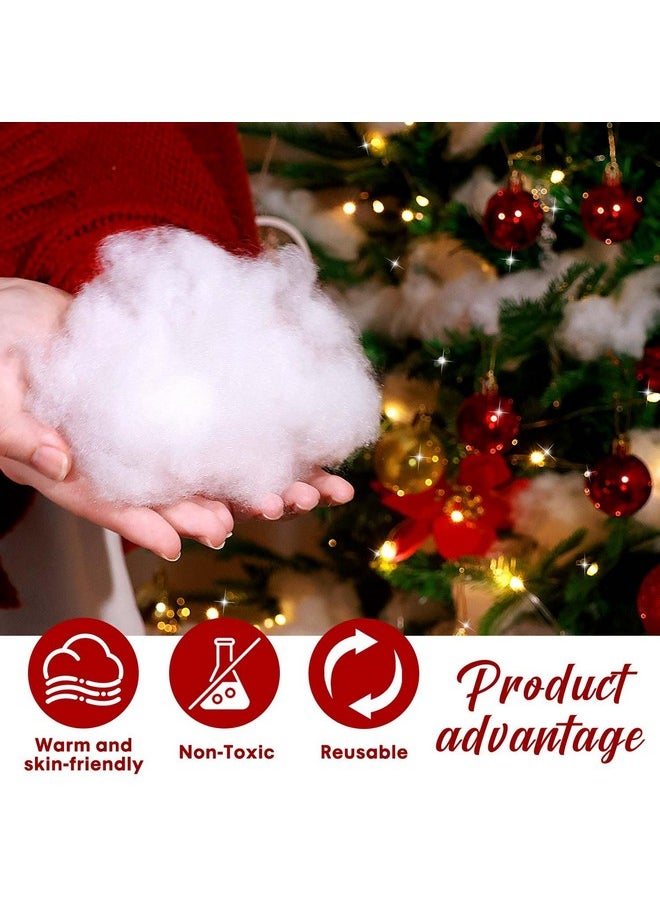 Hatisan hatisan 3 PCS Fake Snow Decoration, Fluffy Snow Blanket, Artificial Snow, Flocking Powder for Christmas Village Accessories Christmas Decorations Winter Decor  - Image 4