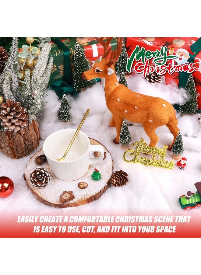 Hatisan hatisan 3 PCS Fake Snow Decoration, Fluffy Snow Blanket, Artificial Snow, Flocking Powder for Christmas Village Accessories Christmas Decorations Winter Decor  - Image 5