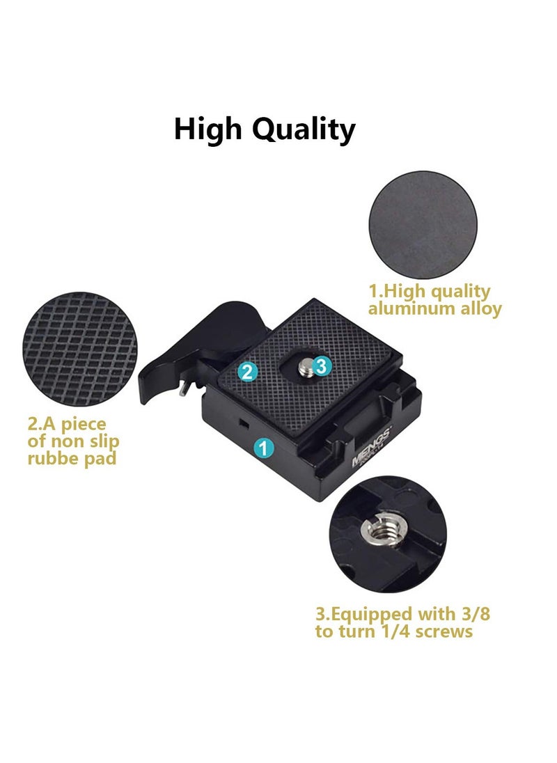 Generic - 323 RC2 Quick Release Plate for Manfrotto 200PL-14, Features Rapid Connect Clamp and 1/4'' to 3/8'' Screw, Ideal for DSLR Camera Tripod Ball Heads. - Image 1