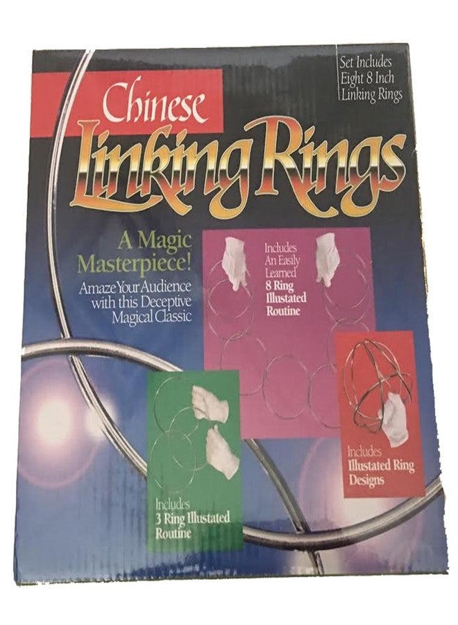 Loftus 8 Inch Magic Linking Rings (8 Piece Set), Multi