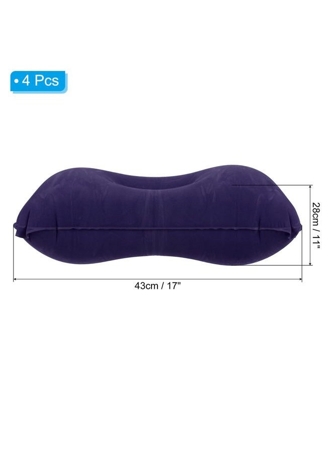 PATIKIL Inflatable Pillow, 4 Pack Ultralight Camping Travel Pillow Desk Rest Neck Support for Hiking Backpacking Office, Dark Purple - Image 2